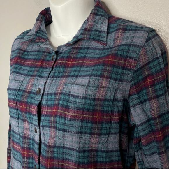 WOOLRICH Plaid Flannel Shirt Womens Size Small Gorpcore Winter Warm Cozy Cotton - Picture 3 of 7